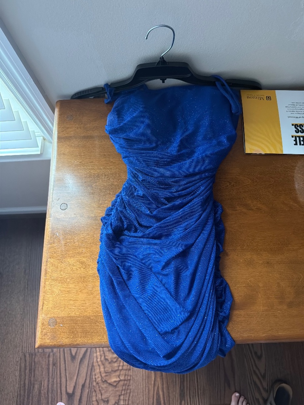 Blue Glitter Hoco Mini Dress